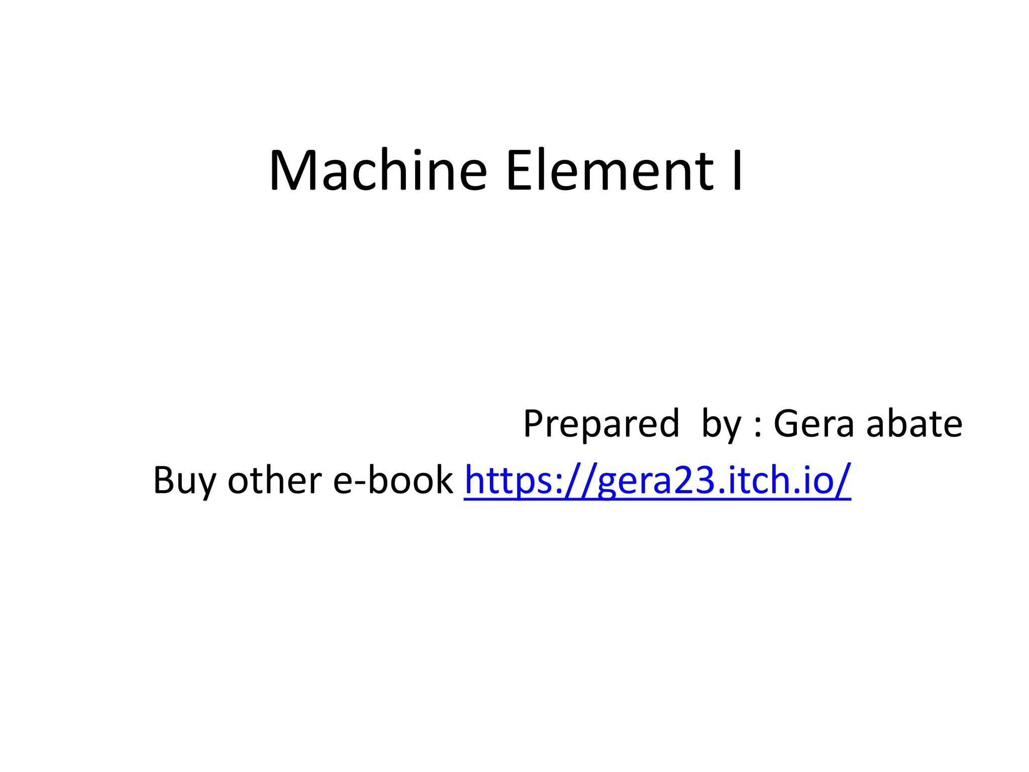 Machine element | PPT