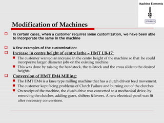 Machine Modifications Machine Elements - company presentation | PPT