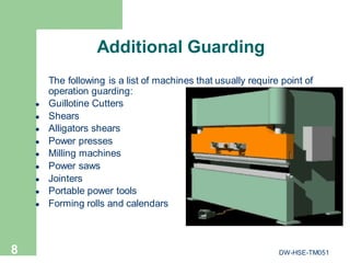 Comprehensive Machine Guarding Safety Training and Hazard Prevention | PDF