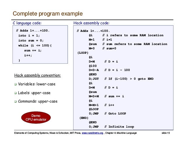 Machine language