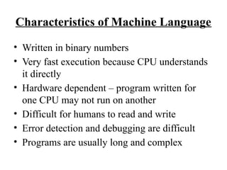 Comprehensive Overview of Machine Language in Computer Systems | PPTX