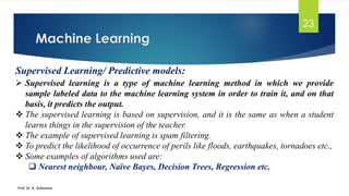 Introduction to Machine Learning PPT by K. Adisesha | PDF