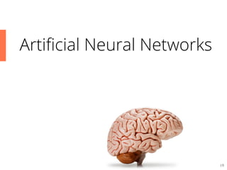 19	

Artiﬁcial Neural Networks
 