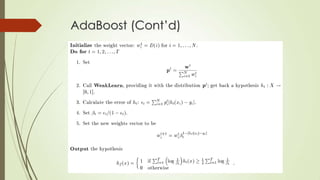 AdaBoost (Cont’d)

 