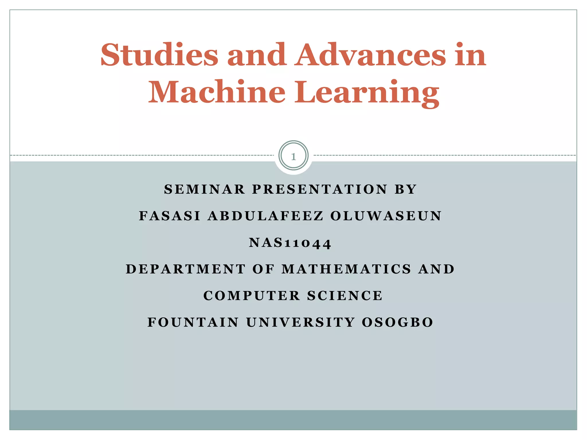 Machine learning | PPTX