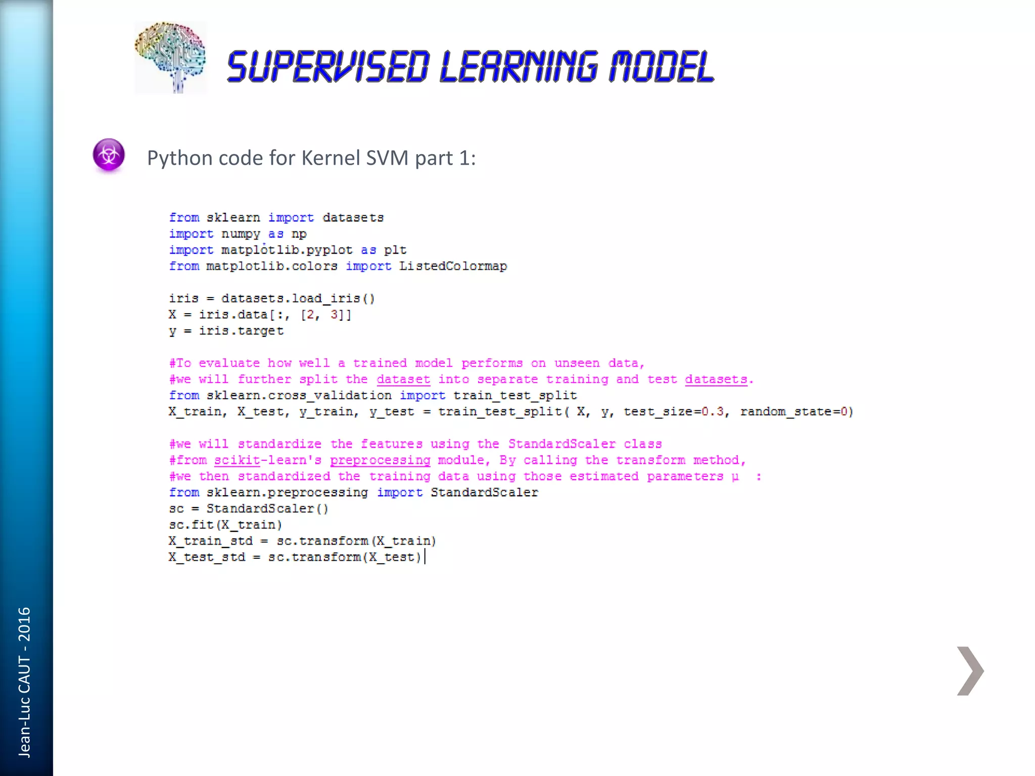 Jean-LucCAUT-2016
Python code for Kernel SVM part 1:
 