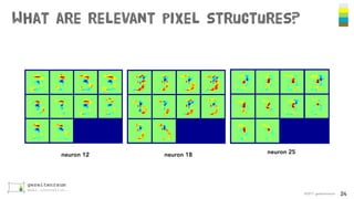 What are relevant pixel structures?
©2017 gezeitenraum 24
neuron 12 neuron 18 neuron 25
 