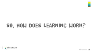 ©2017 gezeitenraum
So, how does learning work?
25
 
