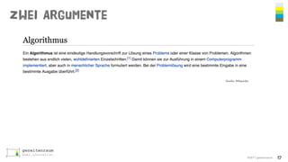 Zwei Argumente
©2017 gezeitenraum
Quelle: Wikipedia
17
 