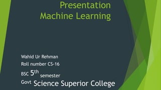 Machine learning | PPTX