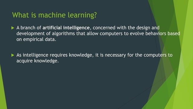Machine learning | PPTX