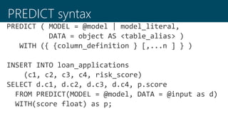 Machine Learning en SQL Server | PPTX