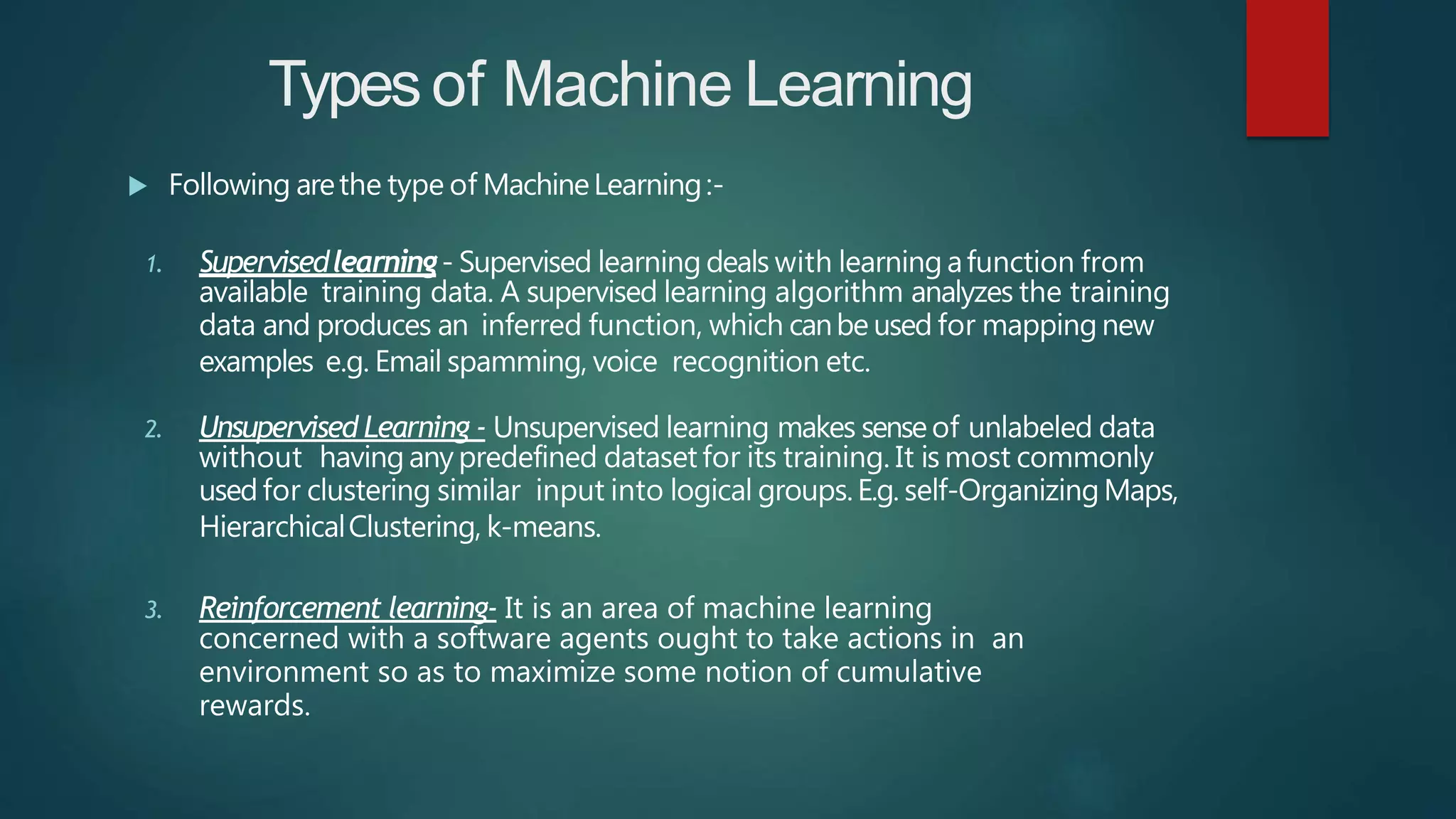Machine learning | PPTX | Technology & Computing