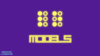 M A C H I N E  
L E A R N I N G
MODELS
 