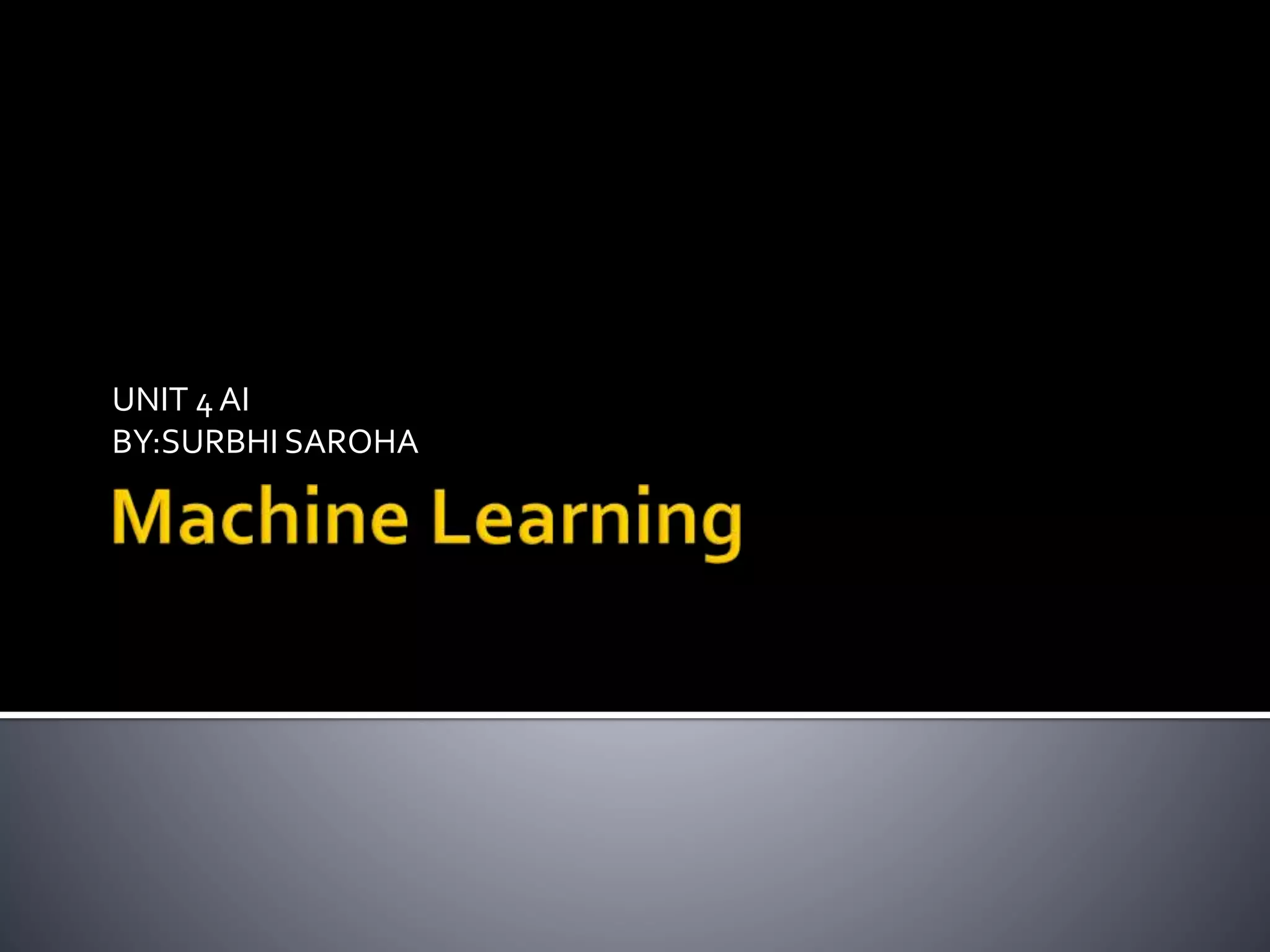 Machine learning(UNIT 4)
