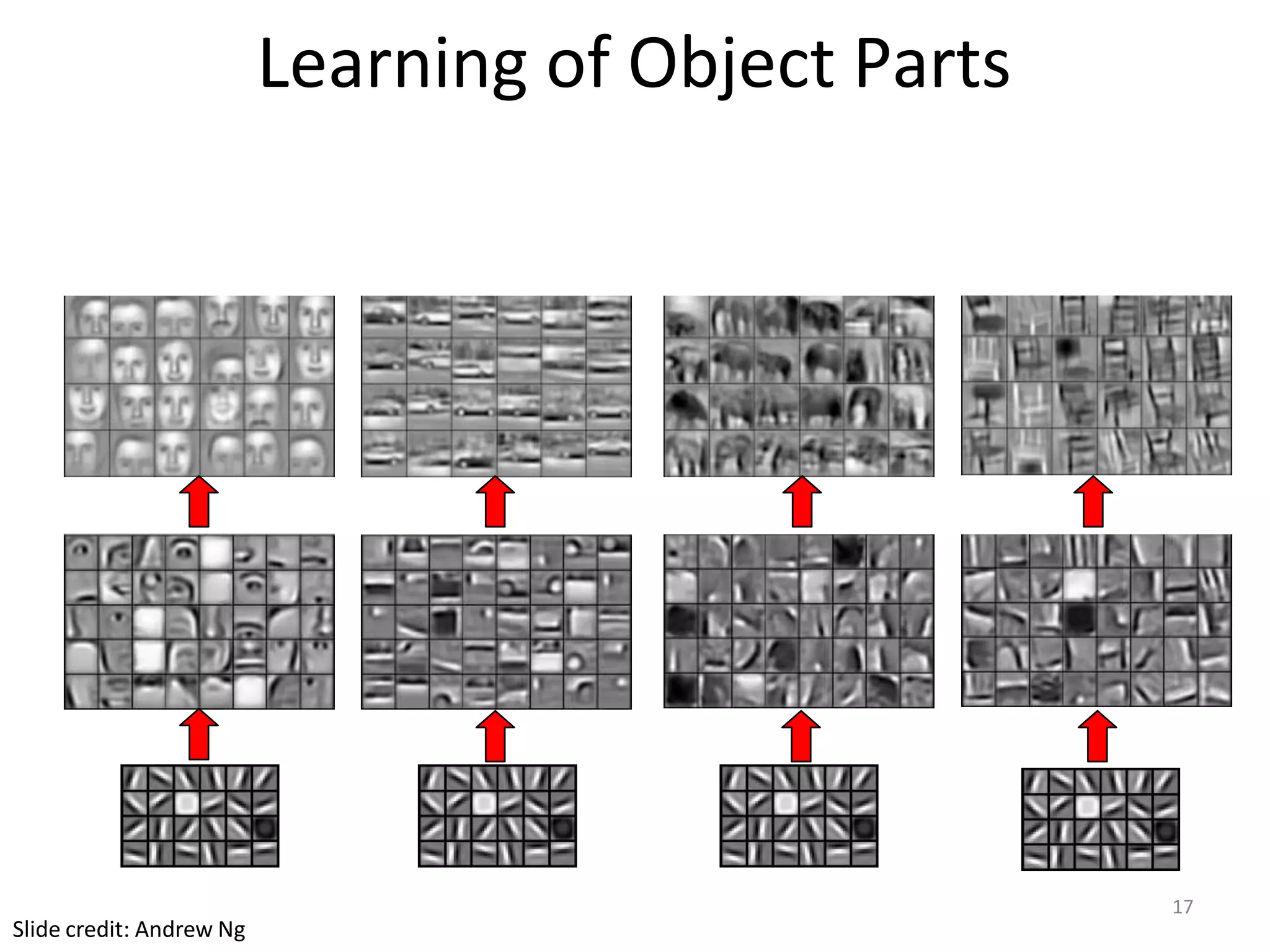 Learning of Object Parts
17
Slide credit: Andrew Ng
 