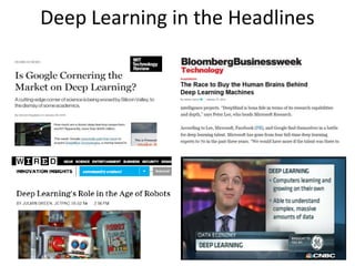Deep Learning in the Headlines
15
 