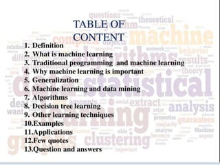 Machine learning | PPT