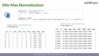 Min-Max Normalization
 