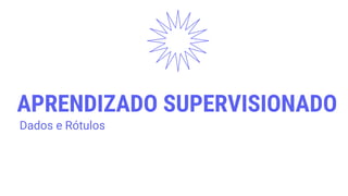 APRENDIZADO SUPERVISIONADO
Dados e Rótulos
 