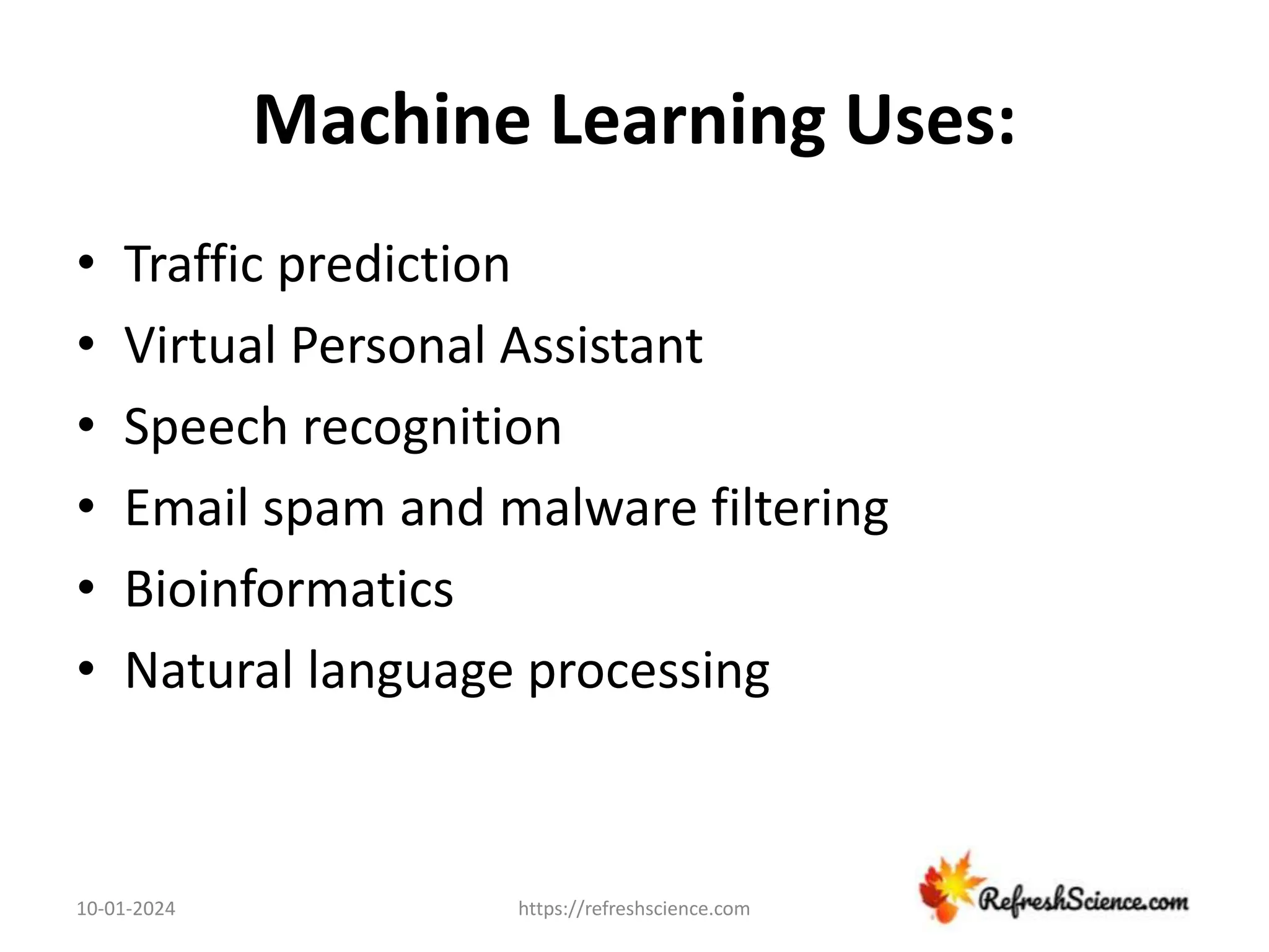 An introduction to machine learning algorithms | PPT