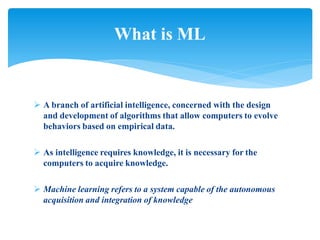 Machine Learning for Begineers First .pptx