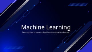 machine learning ppt for the bca sem 6 students | PPTX