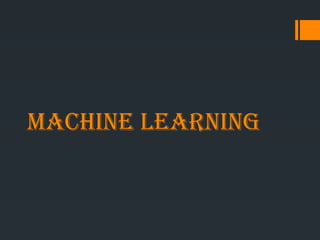 machine learning - - future vision computer institute | PPTX