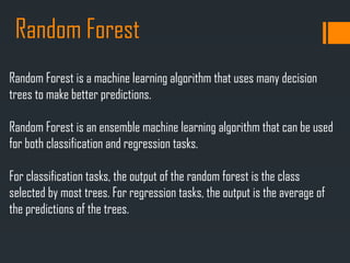 machine learning - - future vision computer institute | PPTX