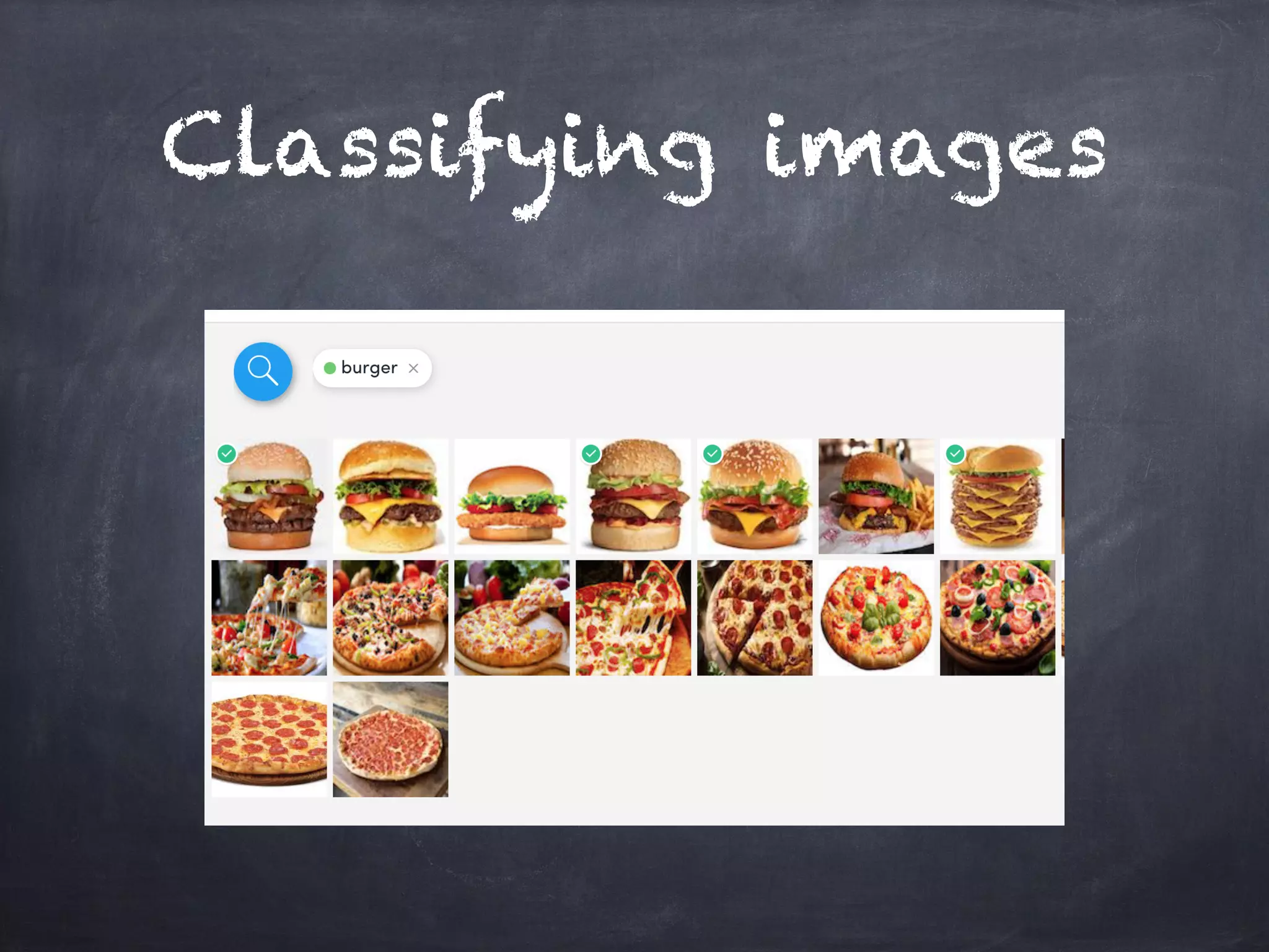 Classifying images
 