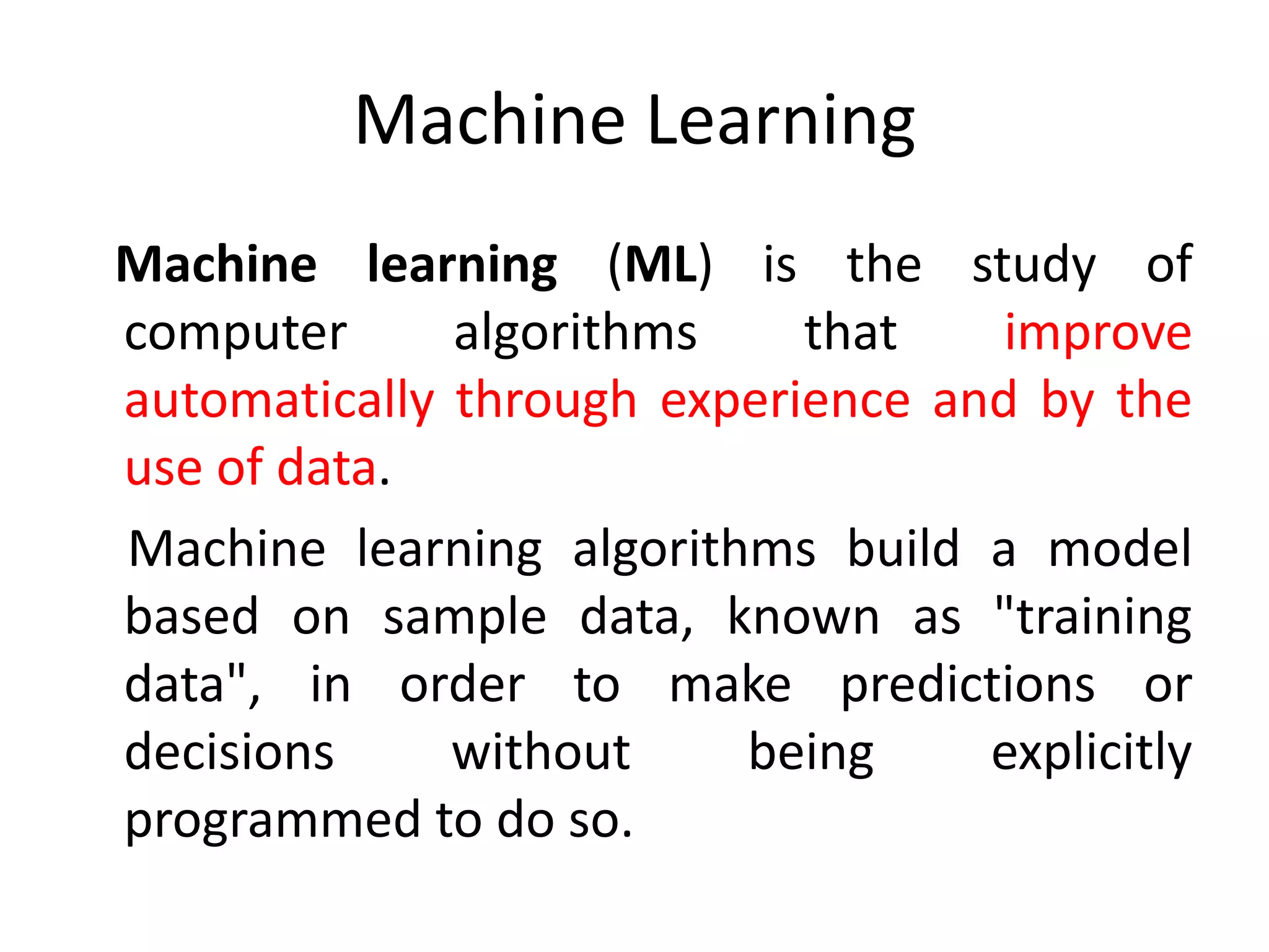 Machine Learning introduction | PPT