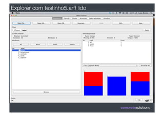 Explorer com testinho5.arff lido
 