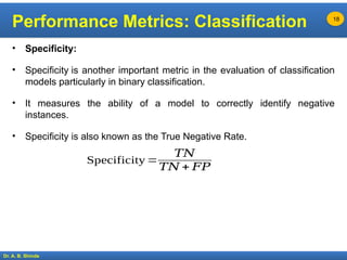 Machine Learning Performance Metrics for Classification and Regression ...