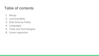 Machine learning - session 2 | PPTX | Science