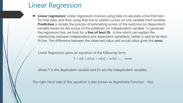 Machine learning session4(linear regression) | PPTX