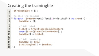 Creating the trainingﬁle
 