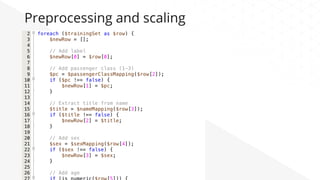 Preprocessing and scaling
 