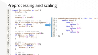 Preprocessing and scaling
 
