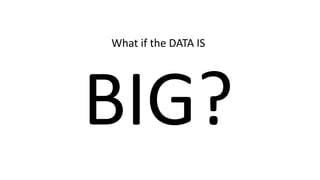 What if the DATA IS
 