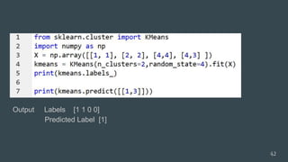 Output Labels [1 1 0 0]
Predicted Label [1]
42
 