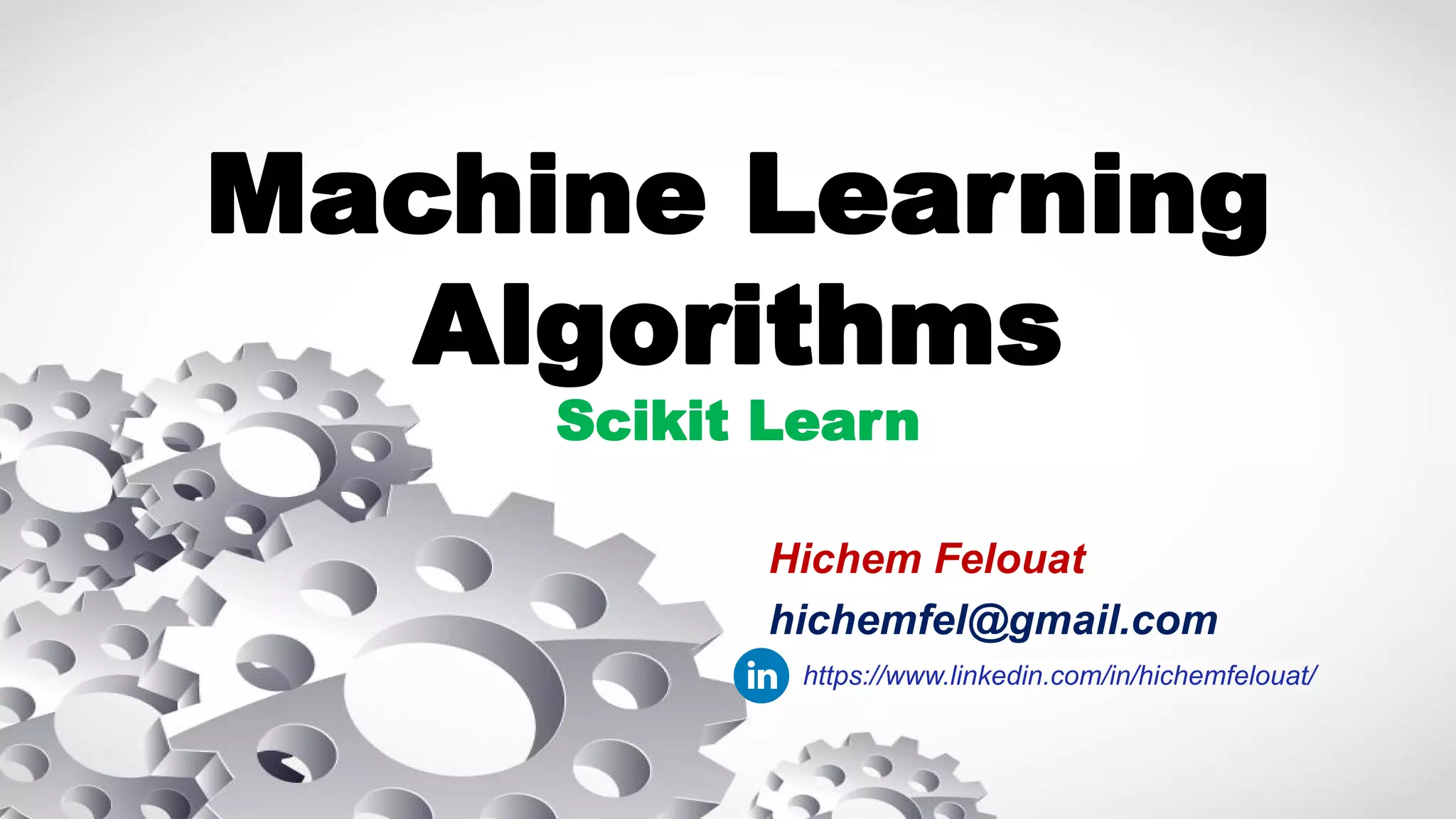 Machine Learning Algorithms | PPT