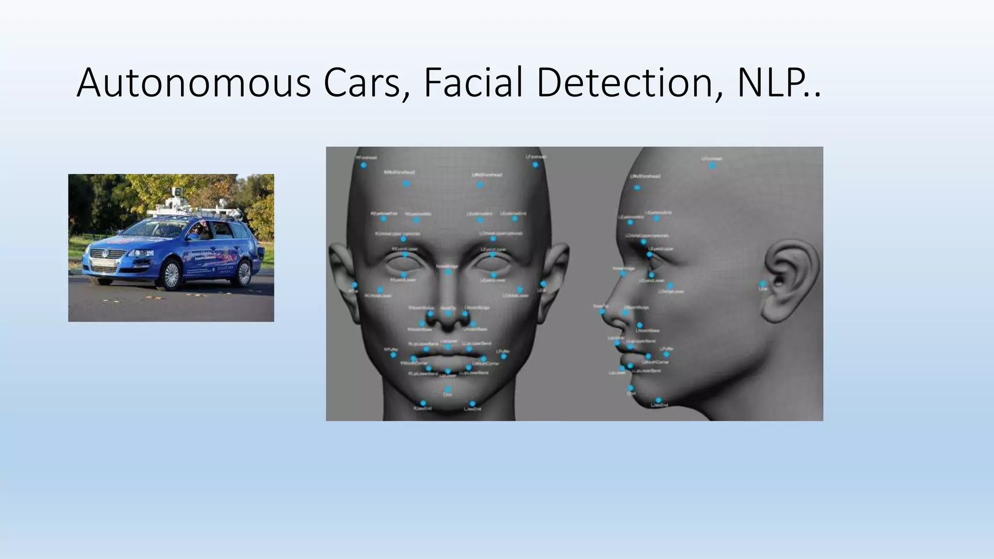 Autonomous Cars, Facial Detection, NLP.. 