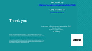 Machine learning and big data @ uber a tale of two systems | PDF