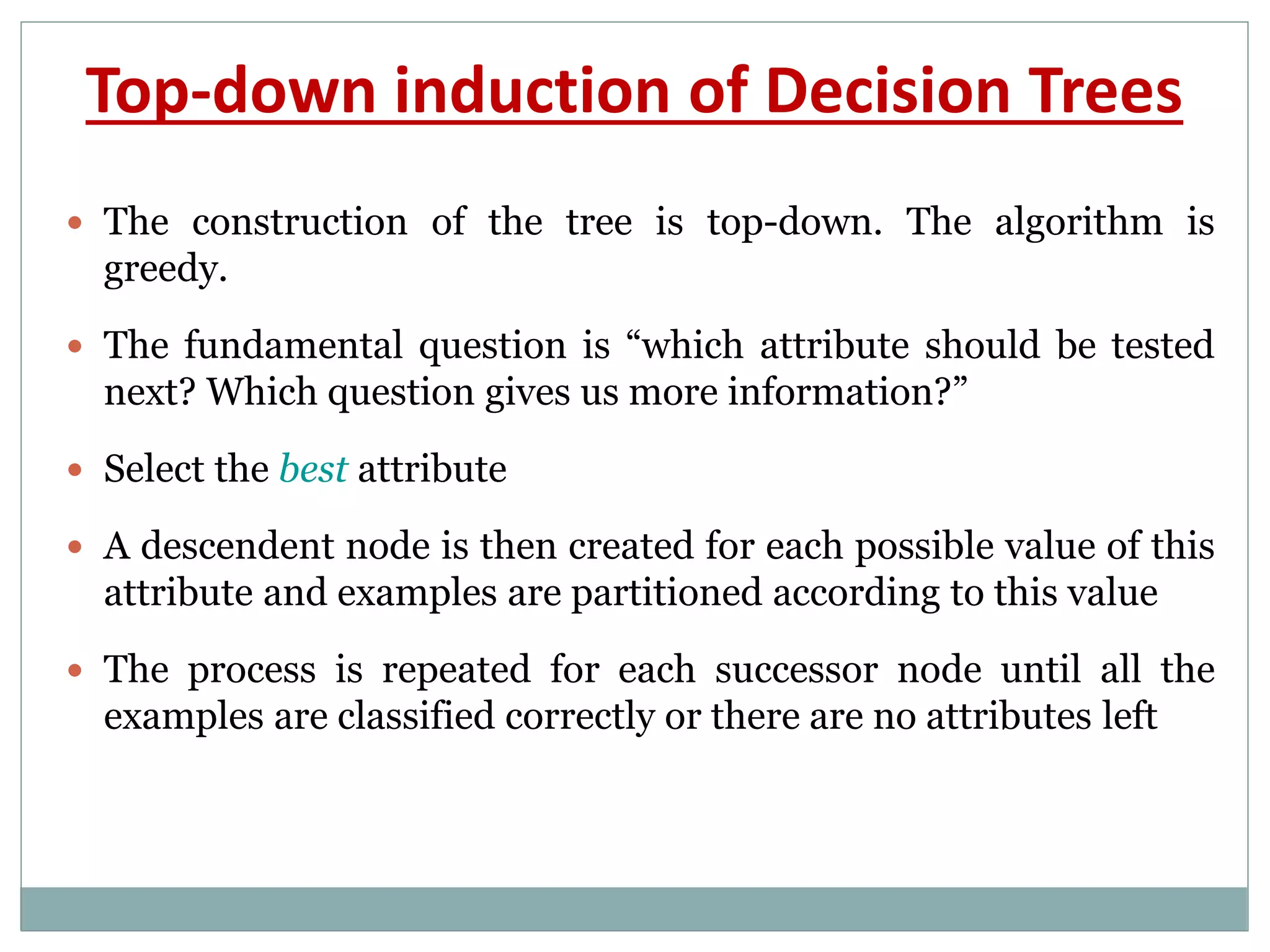 Machine learning and decision trees | PPT