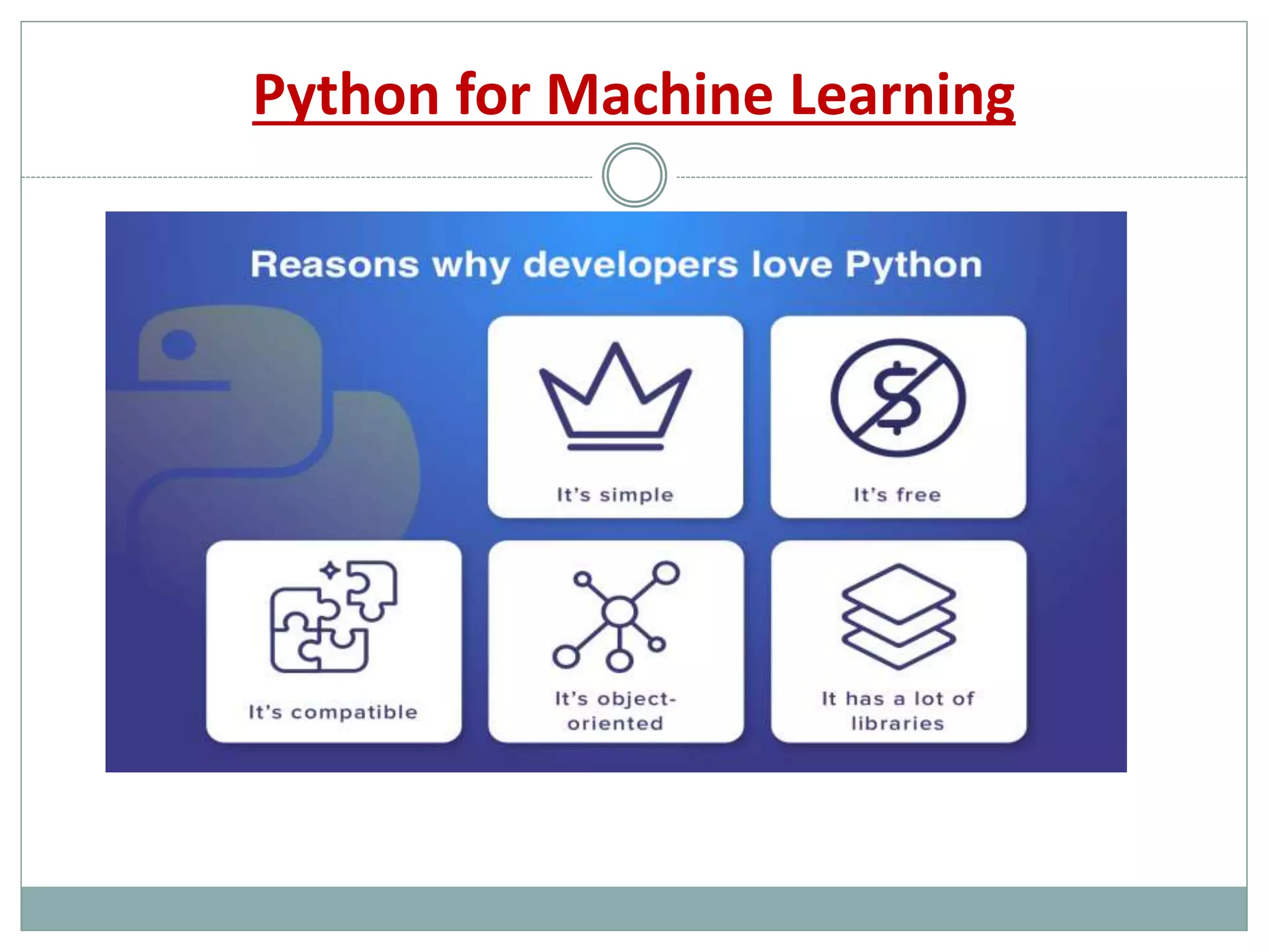 Python for Machine Learning
 