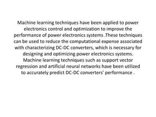 Machine learning and optimization techniques for electrical drives.pptx