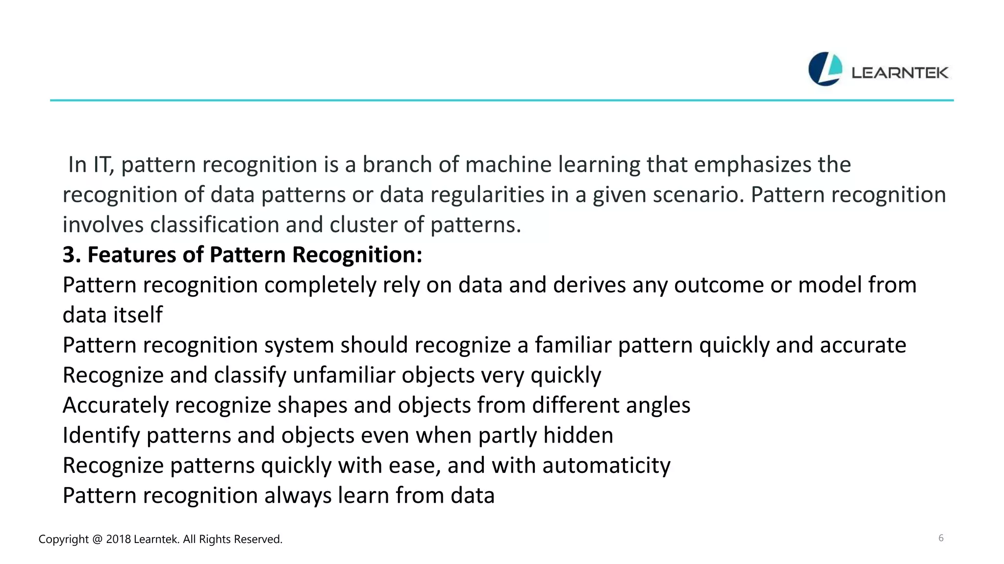 Machine learning and pattern recognition | PPTX | Technology Industry ...