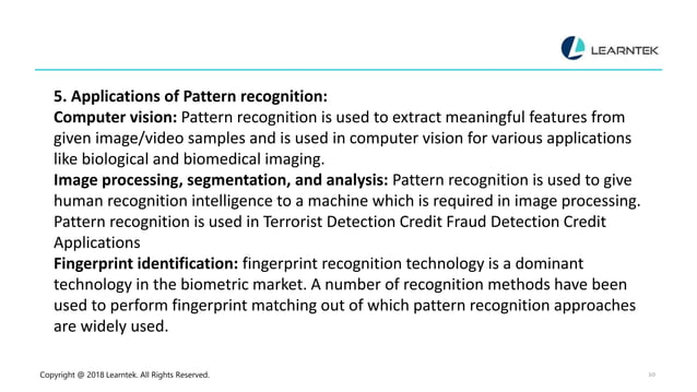 Machine learning and pattern recognition | PPTX | Technology Industry ...
