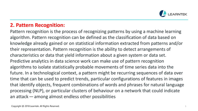 Machine learning and pattern recognition | PPTX | Technology Industry ...
