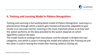Machine learning and pattern recognition | PPTX